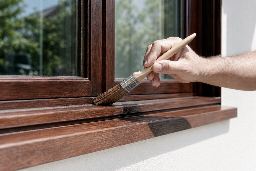 Gut geölte Holzfenster sind gut gegen Wetter geschützt – ausgeführt vom Malereibetrieb Freimann in Wennigsen